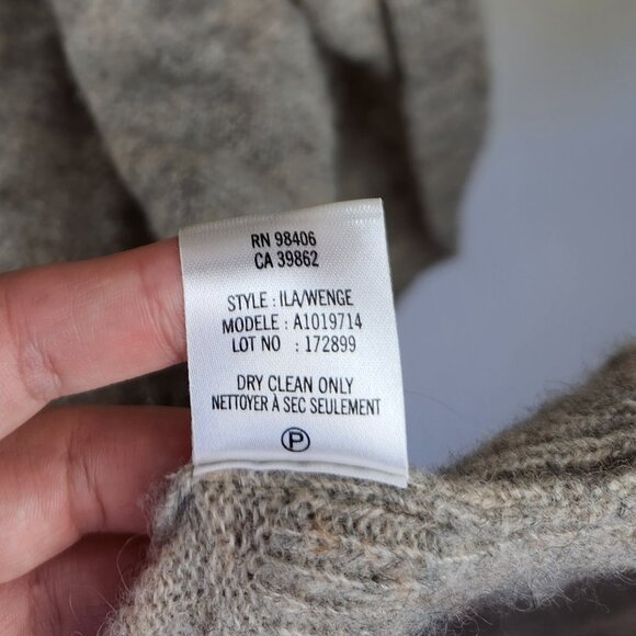 *Flawed* Theory Ila/Wenge Alpaca Wool Blend Long Cardigan Sweater Rope Belt sz M - Picture 8 of 10